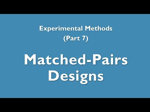 Experimental Methods: 7 - Matched-pairs design