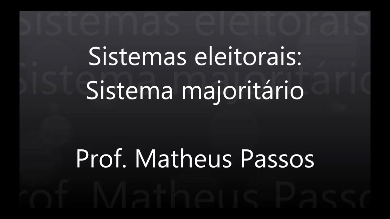 Sistema eleitoral brasileiro: sistema majoritário