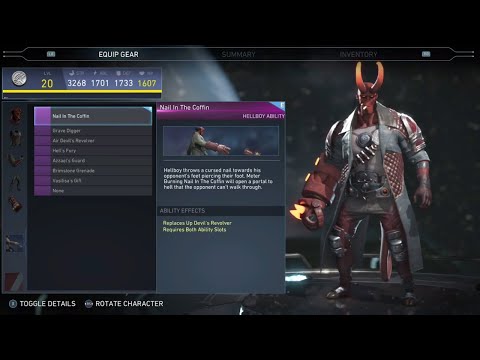 Injustice 2 - Hellboy  All Unlockable Abilities