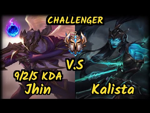 WhiteKnight (JHIN) vs KALISTA - 9/2/5 KDA BOTTOM ADC CHALLENGER GAMEPLAY - EUW