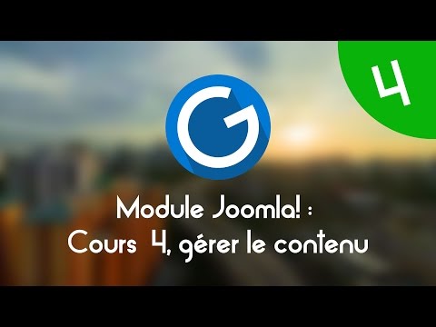 Formation IMM Module Joomla Cours tuto 4 gérer le contenu articles