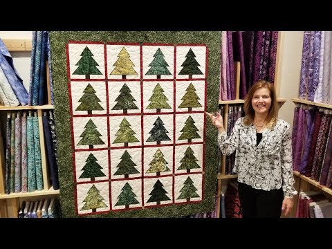 Christmas in July!? Ponderosa Pines Quilt Full tutorial
