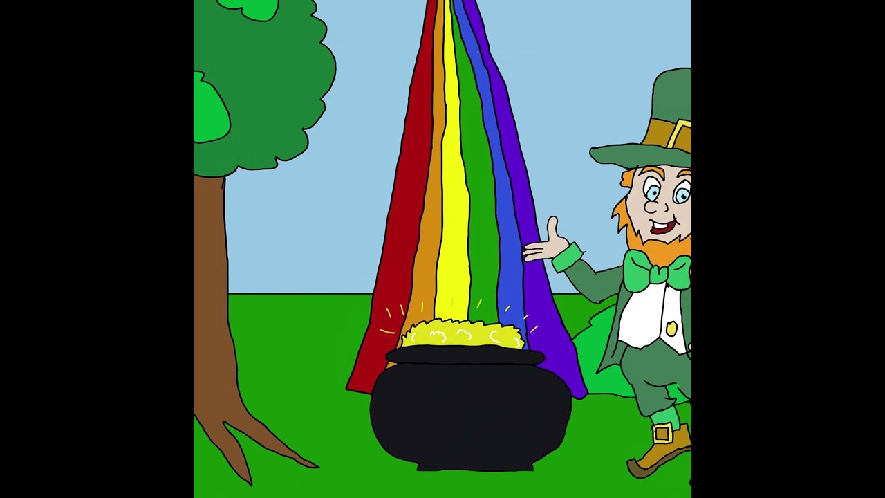 Leprechaun 🍀 Stealing a Pot of Gold ⭐️ From a Rainbow 🌈