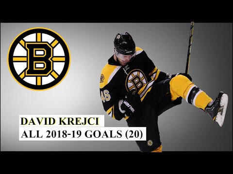 David Krejci (#46) All 20 Goals of the 2018-19 NHL Season
