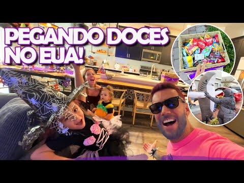 Pegando doces nas ruas de Orlando! Chegou o Halloween no EUA! Sensacional!!