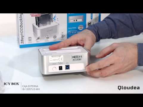 IcyBox IB-120StU3-Wh - Docking Station 2.5" y 3.5" Doble disco - USB3.0