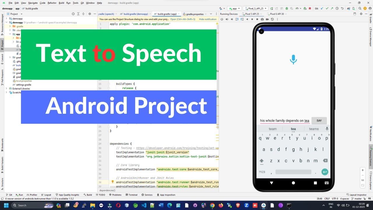 Android Text to Speech App Project with Source code