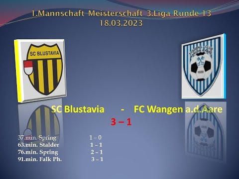 1.Mannschaft Meisterschaft 3.Liga SC Blustavia - FC Wangen a.d.Aare