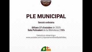 PLE ORDINARI 27/10/2025