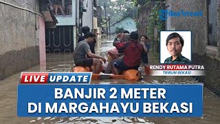 Beberapa Warga Nekat Bertahan saat Banjir 2 Meter Rendam 70 Rumah di Margahayu Bekasi Timur