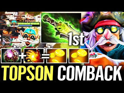 🔥 TOPSON Gyrocopter MID MAX MAGIC BUILD — Octarine + Ethereal Blade 14 Deaths Comeback Dota 2 Pro