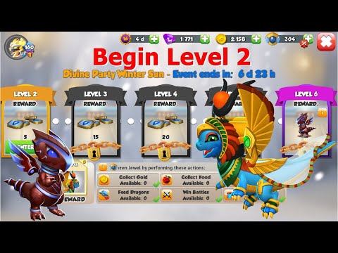 Divine party Winter Sun Castle Event-Dragon Mania Legends | Isis Dragon Castle event | DML