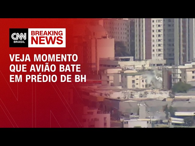 Vídeo mostra avião de pequeno porte batendo em prédio de Belo Horizonte | BASTIDORES CNN