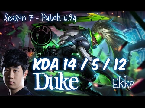 IG Duke EKKO vs RUMBLE Top - Patch 6.24 KR Ranked