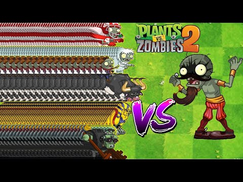 1 vs 5: firebreather Zombies vs Random Zombies. Who will win? PvZ2
