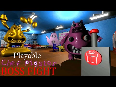 Playable CHEF PIGSTER BOSS FIGHT // Garten of Banban mod █ Horror Game – full walkthrough █