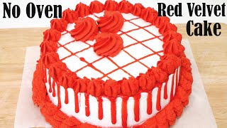발렌타인 데이를 위한 레드벨벳 케이크 레시피 | 오븐 없이 레드벨벳 케이크 만드는 법