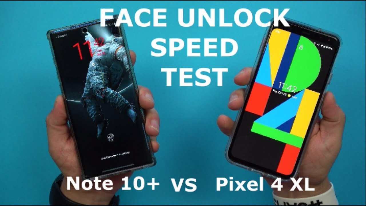 Face Unlock SPEED TEST - Note 10+ VS Pixel 4 XL