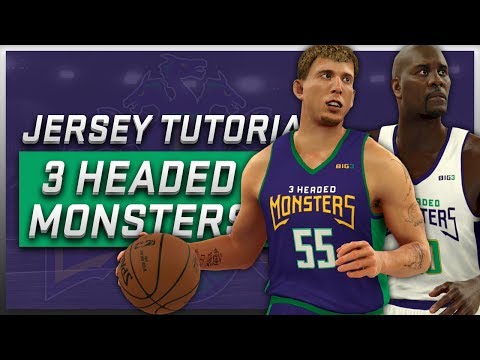 NBA 2K17 - The Big 3 - 3 Headed Monsters Jersey Tutorial