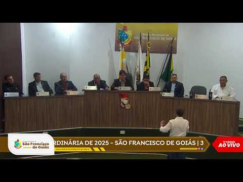 33ª SESSÃO ORDINÁRIA DE 2025 - SÃO FRANCISCO DE GOIÁS