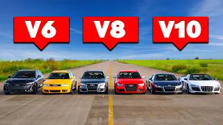 Corrida DEFINITIVA de Audis: V10 vs V8 vs V6 Turbo