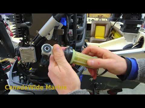Yamaha 4 Stroke Outboard Motor, 50hp, How to replace the fuel filter.