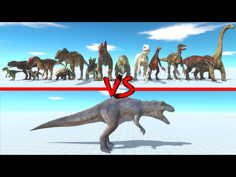Giganotosaurus in Battle with All Dinosaurs - Animal Revolt Battle Simulator