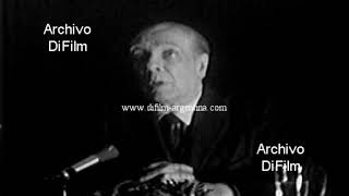 Jorge Luis Borges disertacion en un Teatro de la Capital Federal 1967