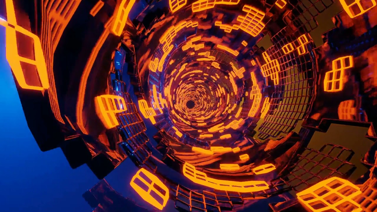 INTERGALACTIC TUNNEL ALIEN SWIRL FLYING COLORFUL 3D SCIFI LIVE BACKGROUND WALLPAPER | 4K SCREENSAVER