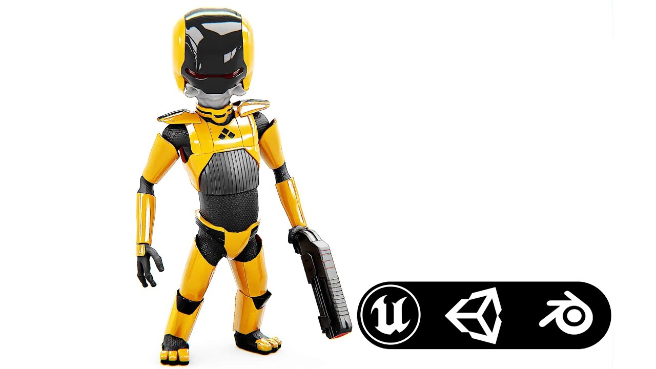 Alien Trooper Z-02 Auto-Rig Pro Rigged For Mixamo Unreal Engine Unity 3D Model