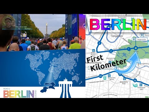 BMW Berlin Marathon 2022 Course - First Kilometer | Treadmill Scenery | 4K Berlin Virtual Run