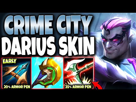 40+% Armor Pen EARLY Making Darius TOO OP 🔥 Crime City Nightmare Darius New Skin PBE Gameplay