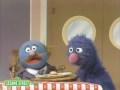 Sesame Street Grover Serves A Big Burger Waiter Grover