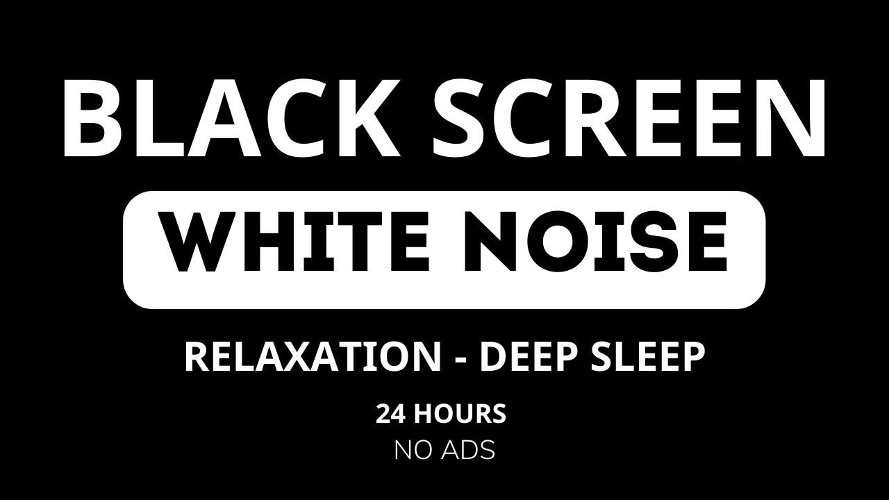 White Noise - Black Screen - No Ads - 24 hours - Perfect Sleep aid