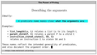 Naming Prolog Predicates
