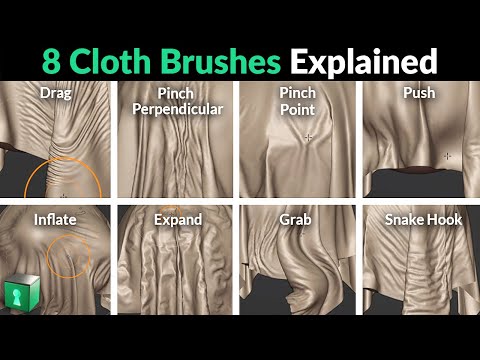 Blender Secrets - 8 Cloth Brushes Explained