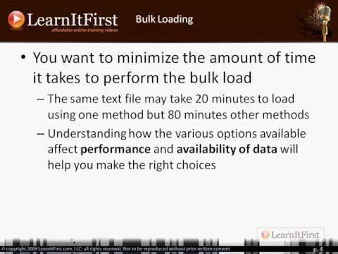 MSBI - SSIS - Optimizing Bulk Loads - Part-152