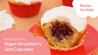 Vegan Jam Cupcake Recipe | Bake Vegan Stuff for Kids