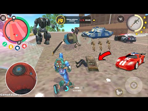 Rope Hero: Vice Town (Rope Hero Fight S.W.A Police Man) Crash Helicopter - Android Gameplay HD