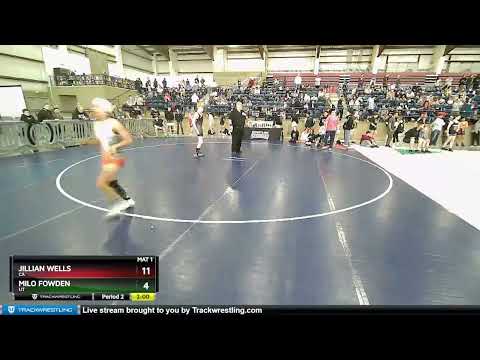 94 Lbs Round 1 - Jillian Wells, CA Vs Milo Fowden, UT 10e9