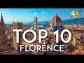 TOP 10 Things to do in FLORENCE | Italy Travel Guide 4K