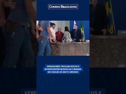 VEREADORES TROCAM SOCOS E INTERROMPEM SESSÃO NA CÂMARA EM CIDADE DO MATO GROSSO