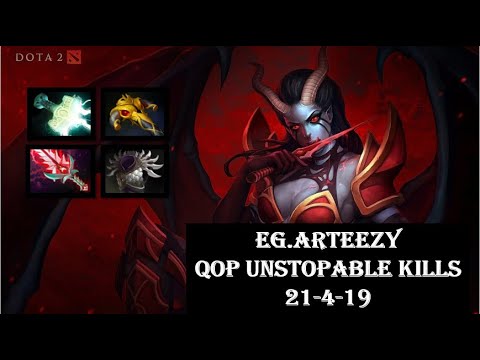 EG.Arteezy [QOP] Unstopable Kills in Ranked Match | 21-4-19