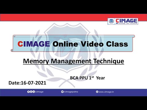Memory Management Technique-OS BCA PPU 1st Yr. by Anjesh Sir Dt:16-7-2021