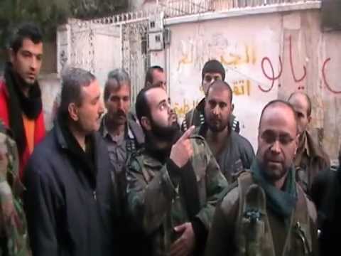 جولة مع العقيد رياض الأسعد وقادة الكتائب في حي الإذاعة في مدينة حلب