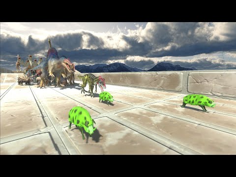 Race to eat Green Alien Pigs - Animal Revolt Battle Simulator