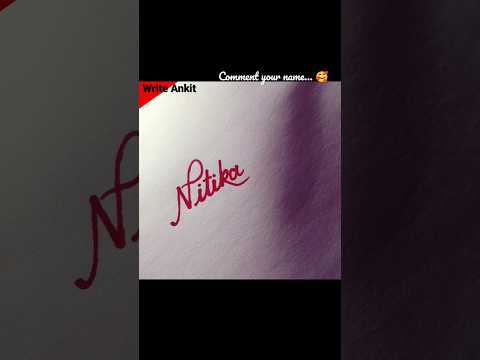 how to write  Nitika😱🌺✒️#handwriting🍃#calligraphy🌟#cursive💐#india🌿#international💥#shorts🌺#trending