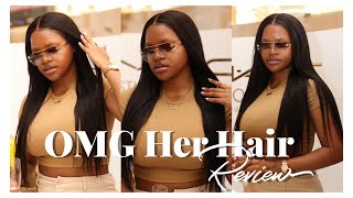 A sleek middle part is always a vibe 😍 Most Natural 360 Lace Wig For Beginners!