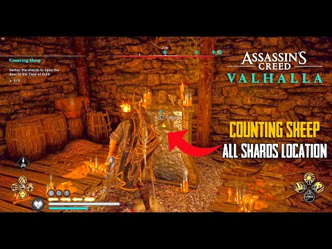 How to collect all Shards  - in Ac valhalla : Counting Sheep  Quest