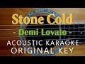 Stone Cold - Demi Lovato [Acoustic Karaoke]